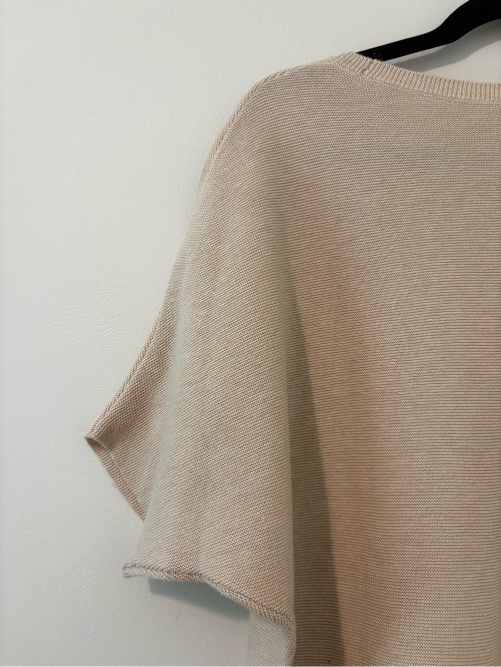 Quince Women's Short Sleeve Knit Sweater in Light Beige Size S Cotton - Picture 12 of 15
